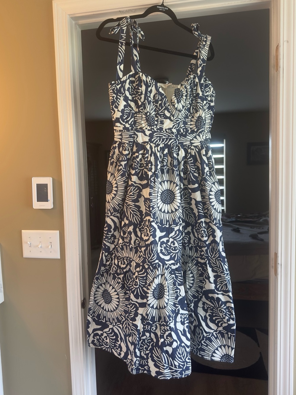 Forever That Girl Navy & White Floral Tie-Shoulder Sundress